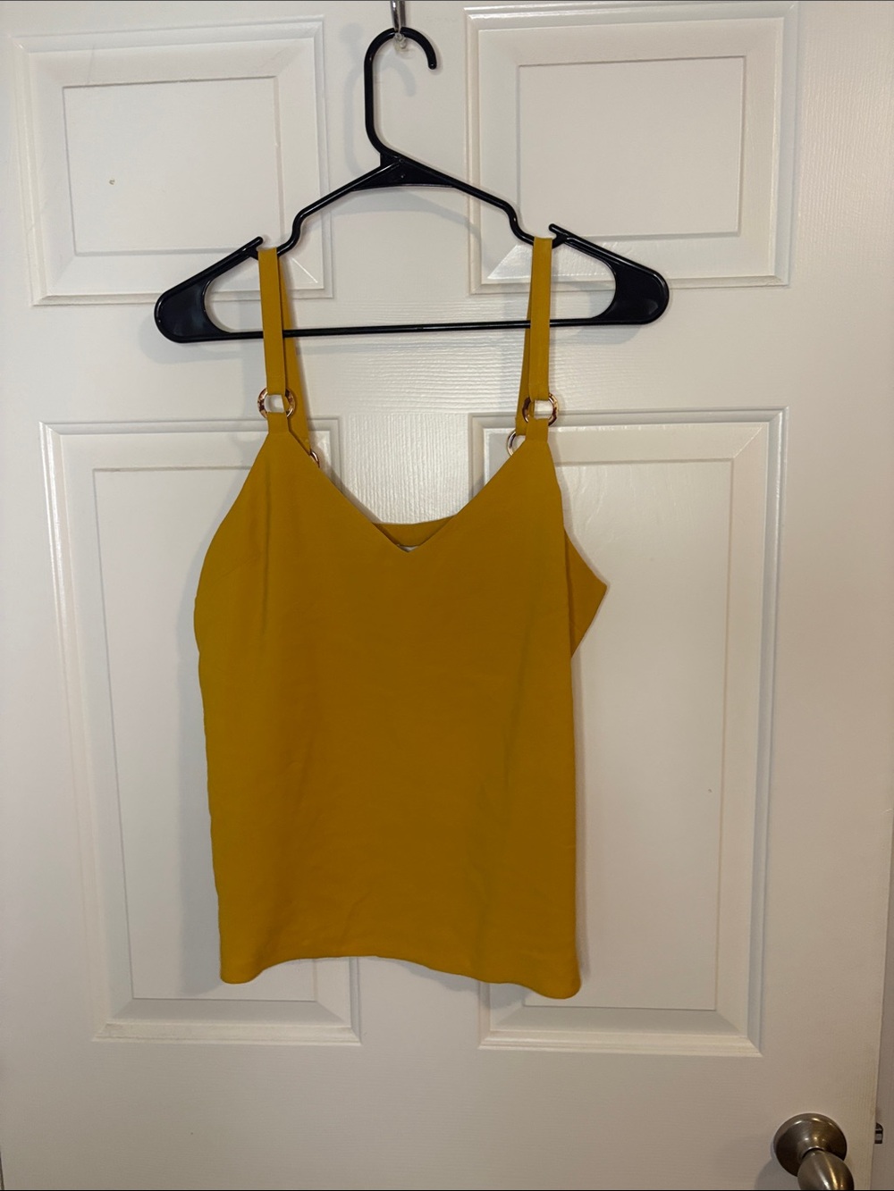 Topshop Mustard Yellow Ring-Strap V-Neck Camisole
